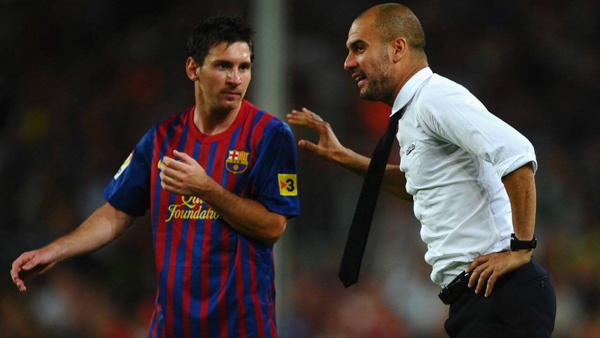 Pep Guardiola relembrou período com Messi no Barcelona