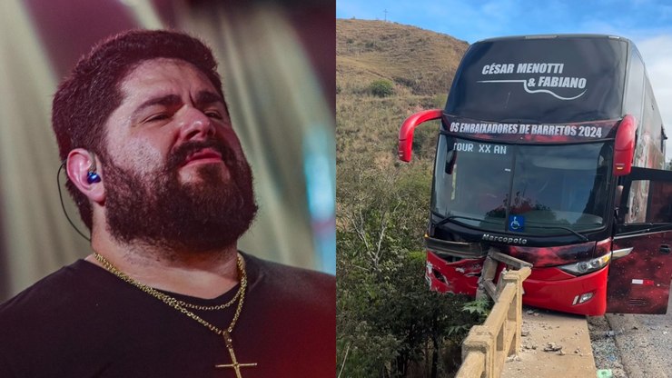 Sertanejo Cesar Menotti sofre acidente de ônibus e desabafa: 'Livramento'