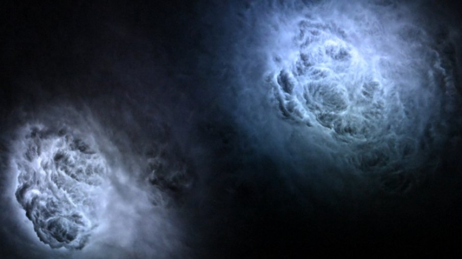 Raios vistos do espaço