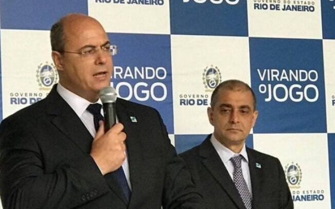 Wilson Witzel e Edmar Santos na época em que o oficial da PM ainda integrava o governo