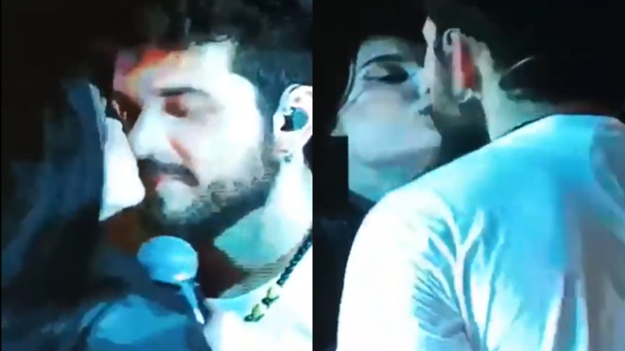 Gustavo Mioto e Ana Castela se beijam no palco e enlouque fãs