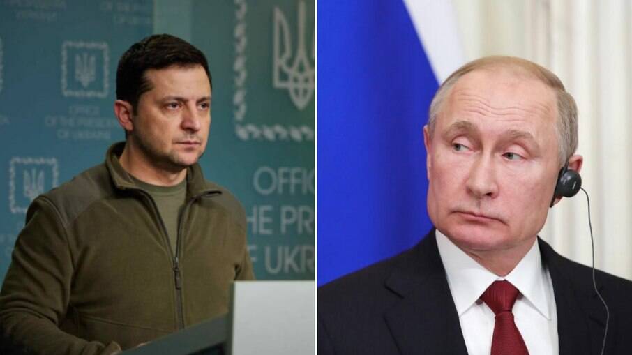 Presidente da Ucrânia, Volodymyr Zelensky, e Vladimir Putin, presidente da Rússia pode se reunir em breve