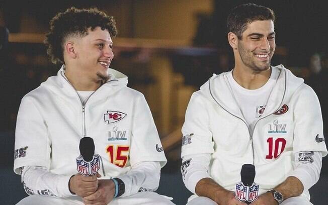 Jimmy Garoppolo%2C do 49ers, e Patrick Mahomes%2C do Chiefs