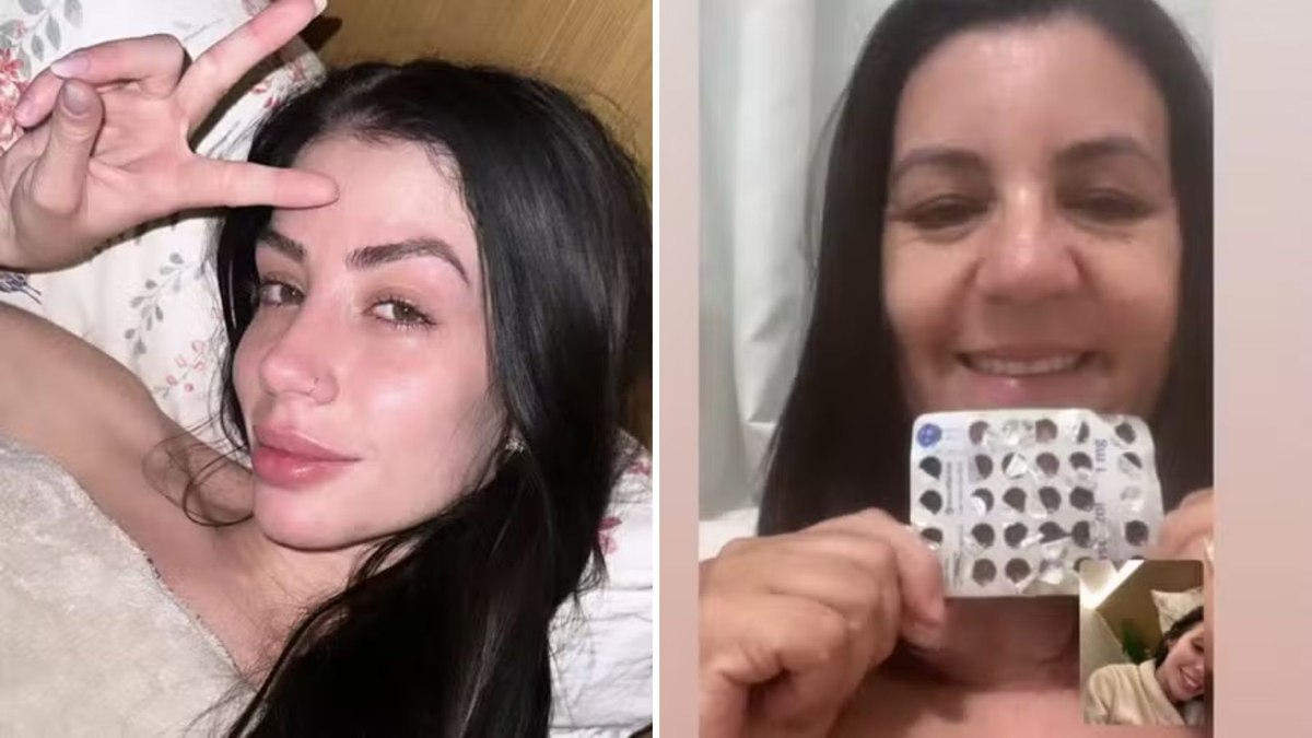 Maria Lina chora e celebra último remédio para câncer da mãe: 'Feliz'