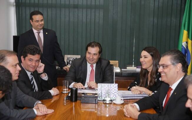 Sergio Moro visitou a Câmara e se reuniu com o presidente da Casa, deputado Rodrigo Maia (DEM-RJ)