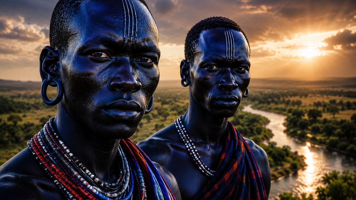 Povos africanos impressionam com pele mais escura do mundo