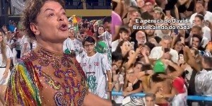 David Brazil perde os cabelos na Sapucaí