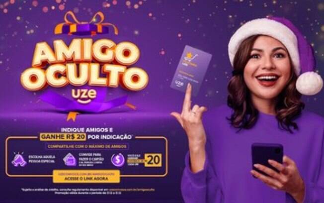 Em campanha cumulativa de Natal, Uze premia clientes com cashback por ativação de cartão