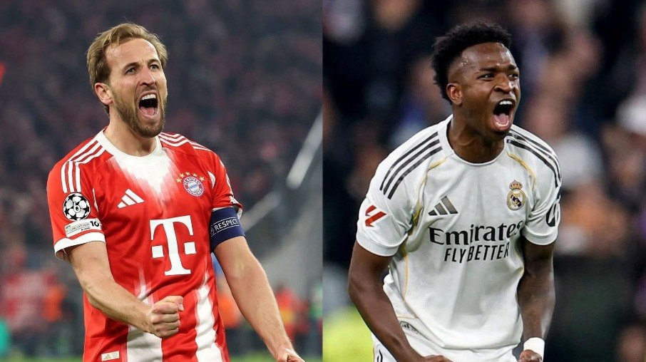 Kane e Vini Jr se enfrentam em Bayern de Munique x Real Madrid