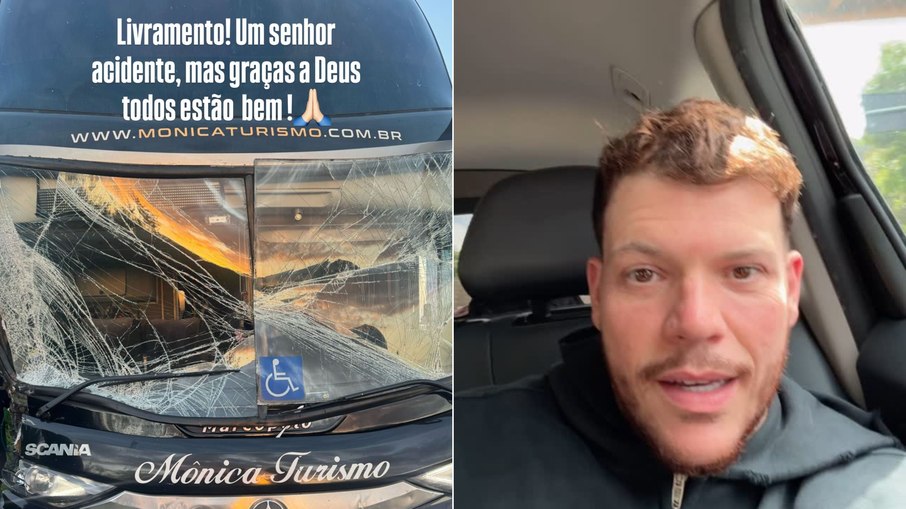 Ferrugem sofre acidente de ônibus após show no RS e tranquiliza fãs