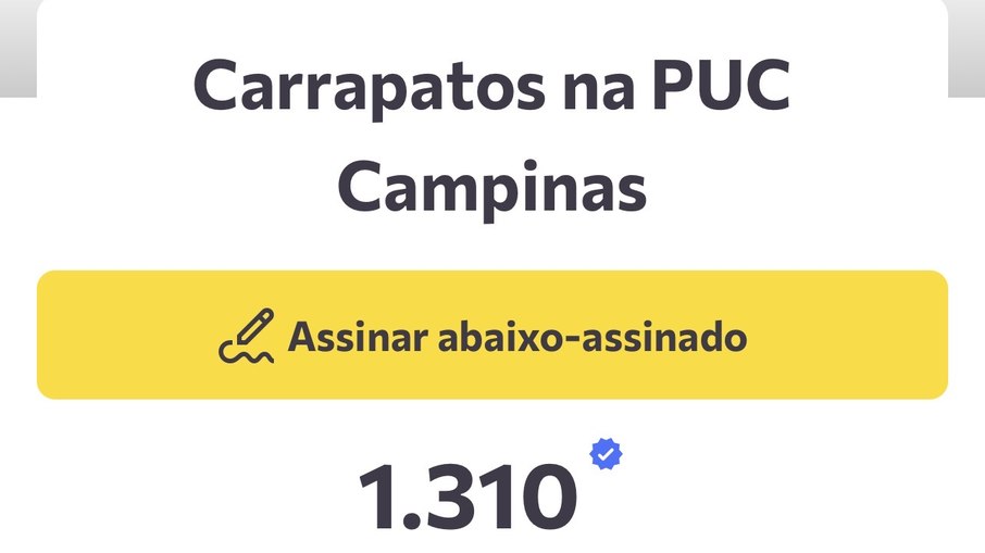 Um grupo de estudantes publicaram um abaixo-assinado virtual que contava até às 17h17, com 1.310 assinaturas Um grupo de estudantes publicaram um abaixo-assinado virtual que contava até às 17h17, com 1.310 assinaturas