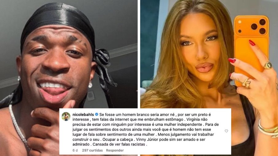Nicole Bahls rebate críticas a Virginia e Vini Jr.: “Tem falas que me embrulham o estômago” Nicole Bahls rebate críticas a Virginia e Vini Jr.: “Tem falas que me embrulham o estômago”
