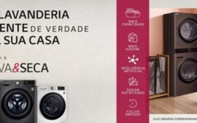 Ofertas para sua lavanderia que Só a LG Tem na Black Friday