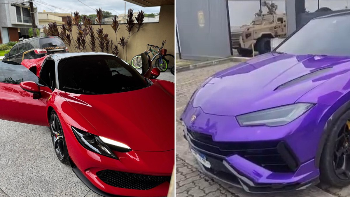 Ferrari e Lamborghini apreendidas durante operação em São Paulo Ferrari e Lamborghini apreendidas durante operação em São Paulo