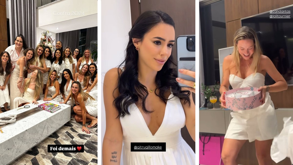 Bruna Biancardi reúne amigas, incluindo ex de Neymar, em confraternização