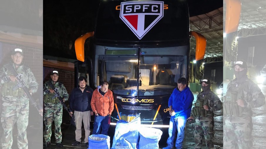 Ônibus que levaria o São Paulo à La Paz é apreendido com maconha