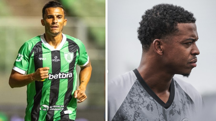 Guilherme Parede é uma das opções ofensivas do América-MG, enquanto Carlinhos aparece como uma das referências do ataque do Athletic Guilherme Parede é uma das opções ofensivas do América-MG, enquanto Carlinhos aparece como uma das referências do ataque do Athletic