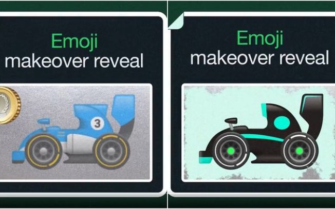 WhatsApp muda emoji de carro de corrida após parceria com a Mercedes