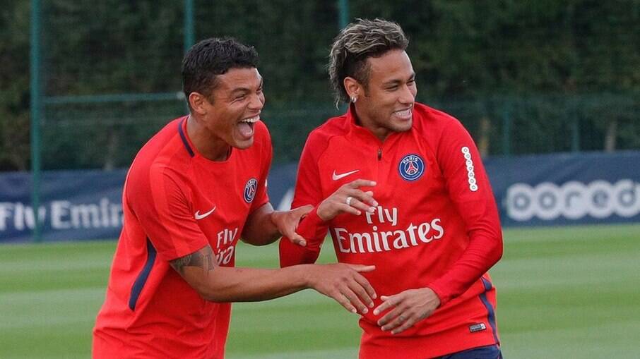 Neymar e Thiago Silva 