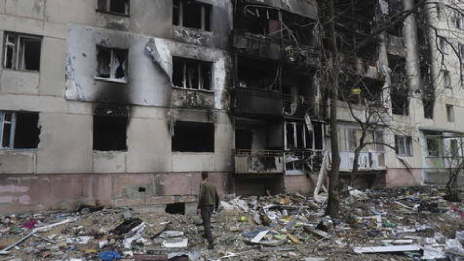 Destruição na cidade de Severodonetsk