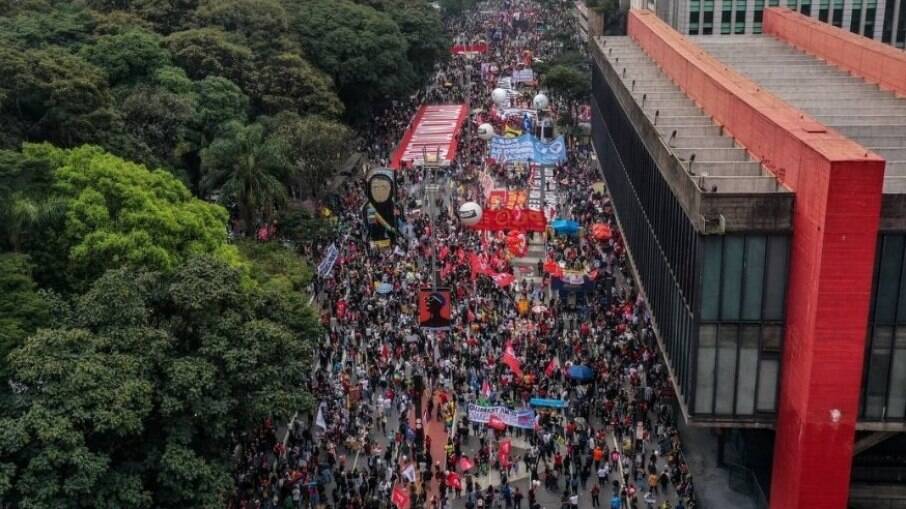 Protesto contra Bolsonaro na Avenida Paulista