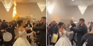 Casamento na Austrália termina em incêndio; assista