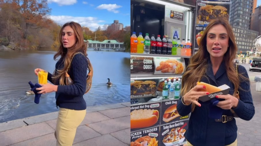 Nicole Bahls está aproveitando em Nova York Nicole Bahls está aproveitando em Nova York