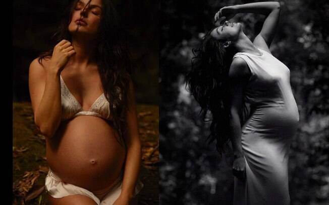 Ensaios fotográficos da gravidez de famosas: Ísis Valverde registrou sua gestação em um ensaio na natureza