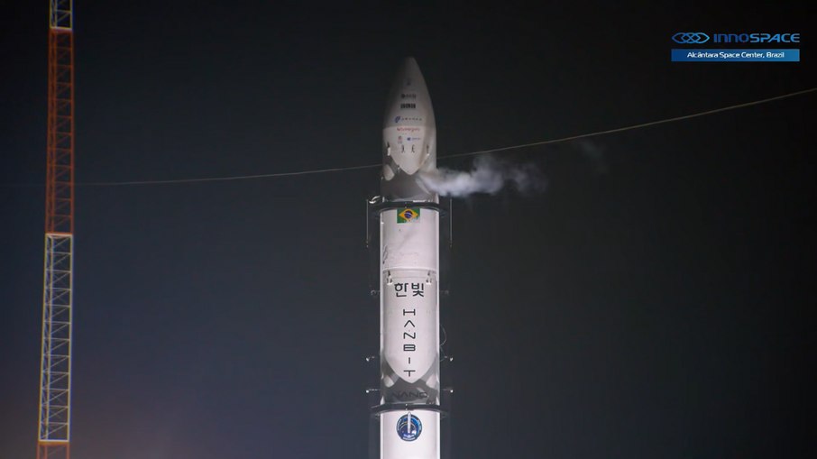 Foguete coreano HANBIT-Nano no Centro de Lançamento de Alcântara (CLA), no Maranhão (MA)