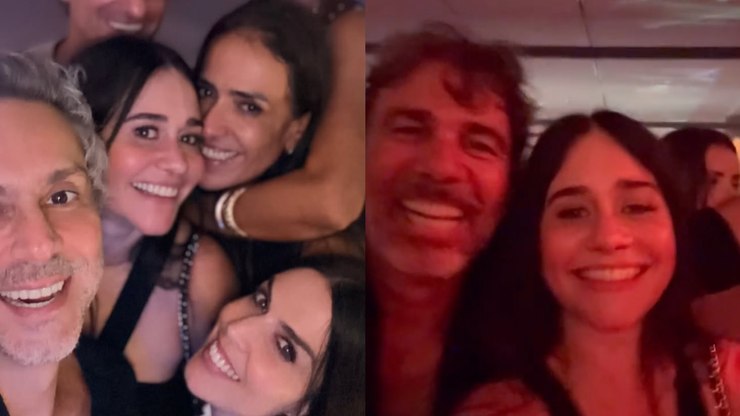 Alessandra Negrini curte festa com amigos famosos: 'Amados'