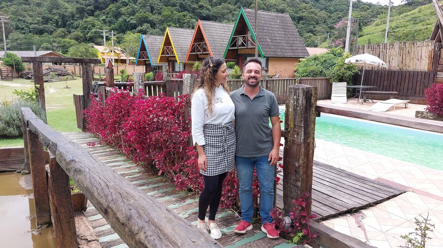 O casal Santos proprietários do Rancho Zig Zag O casal Santos proprietários do Rancho Zig Zag