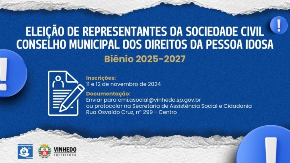 Inscrições devem ser realizadas nos dias 11 e 12 de novembro Inscrições devem ser realizadas nos dias 11 e 12 de novembro
