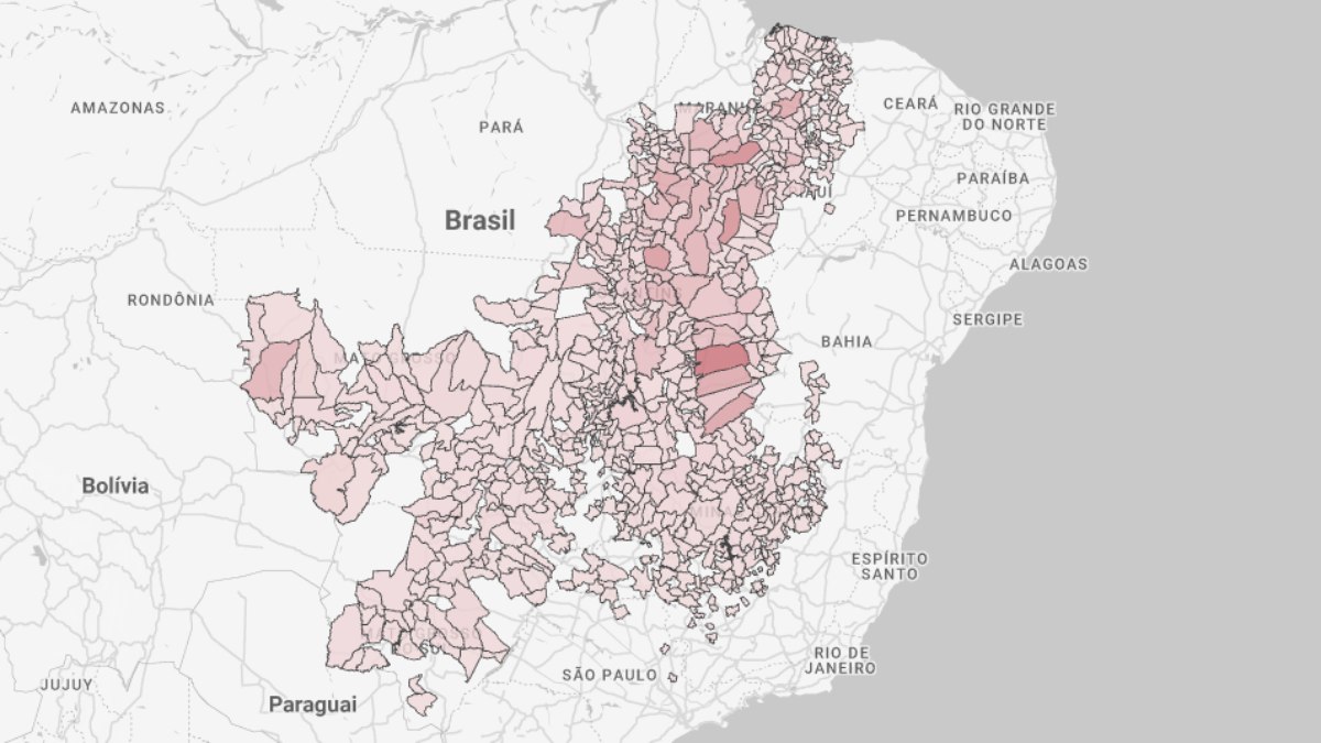 O número de alertas de desmatamento no Cerrado seguem crescendo em 2022 e 2023.