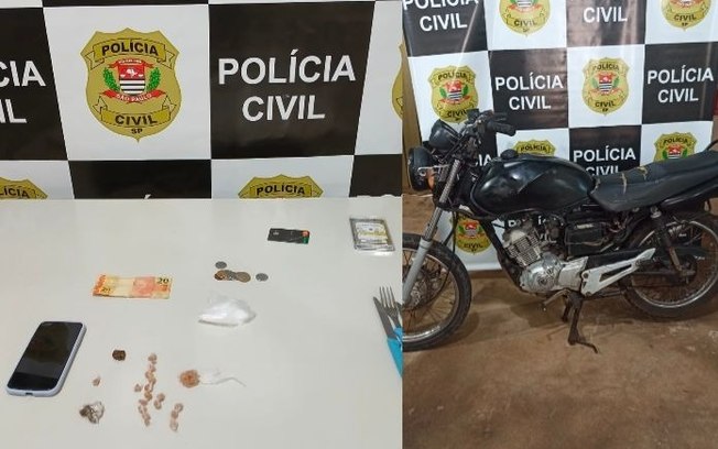 Dupla é presa com drogas e moto furtada durante operação da Polícia Civil em Américo Dupla é presa com drogas e moto furtada durante operação da Polícia Civil em Américo