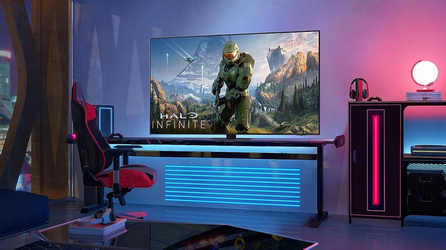 O modelo Neo QLED, que está com R$200 OFF na Amazon, oferece processador com IA, tecnologia FreeSync e taxa de atualização de até 144Hz. Saiba mais!