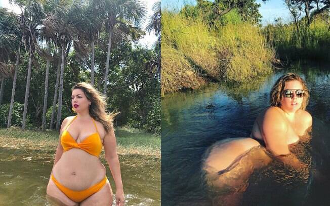 Com suas fotos publicadas no Instagram, Fluvia Lacerda inspira outras mulheres e recebe vários comentários positivos 