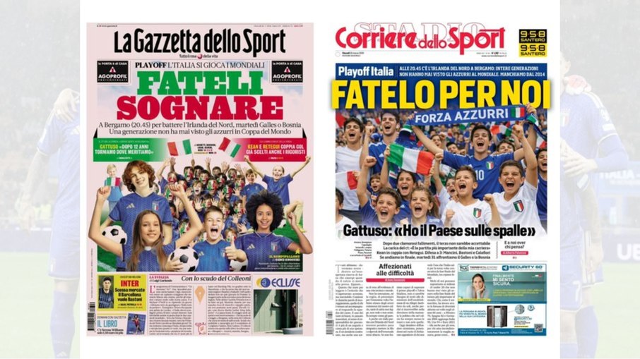 imprensa local intimida Itália por vaga na Copa