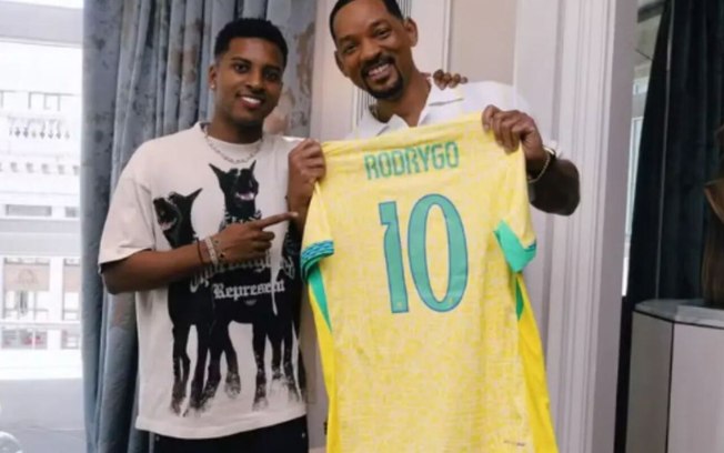 Rodrygo e Will Smith se encontraram na Espanha r