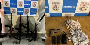 Operação da PM apreende fuzis, granadas e ‘minicaveirão’ no Rio