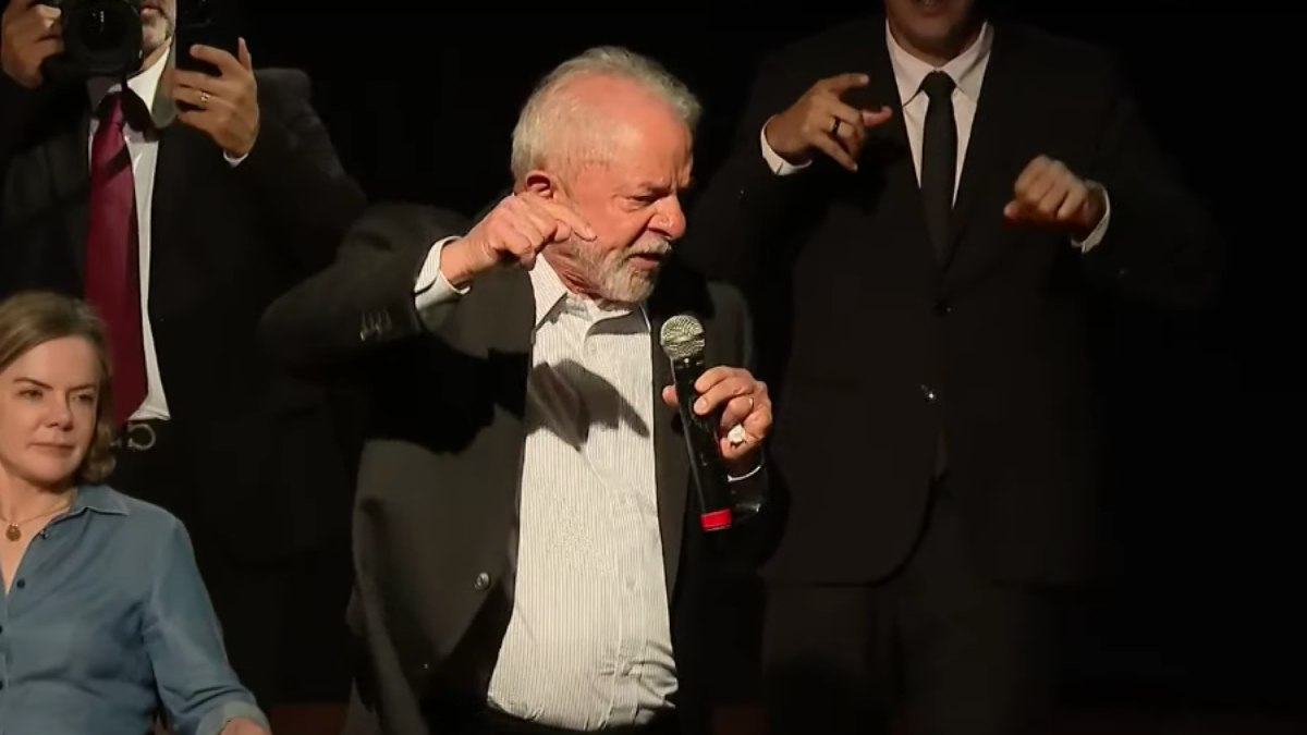 Presidente eleito, Luiz Inácio Lula da Silva (PT), em discurso no Centro Cultural Banco do Brasil, em Brasília