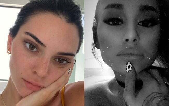 Kendall Jenner e Ariana Grande apostaram na tendência no animal print para a nail art e a ideia viralizou nas redes