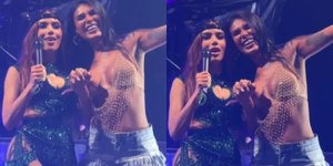 Bêbada, Pocah sobe ao palco e relembra afastamento de Anitta