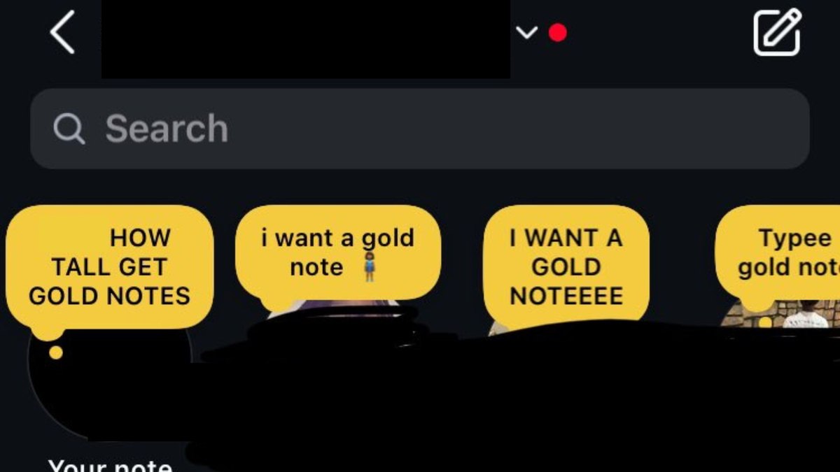 Colocar a palavra 'gold' nas notas dá um efeito especial Colocar a palavra 'gold' nas notas dá um efeito especial