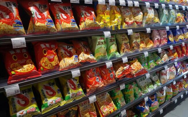 Salgadinhos, alimentos, mercado Salgadinhos, alimentos, mercado