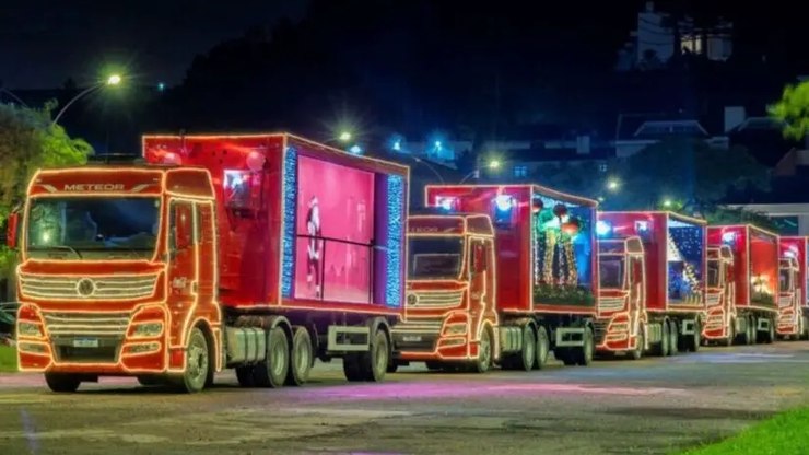 Caravana de Natal Coca-Cola será nesta quinta a partir das 19h. Confira o trajeto