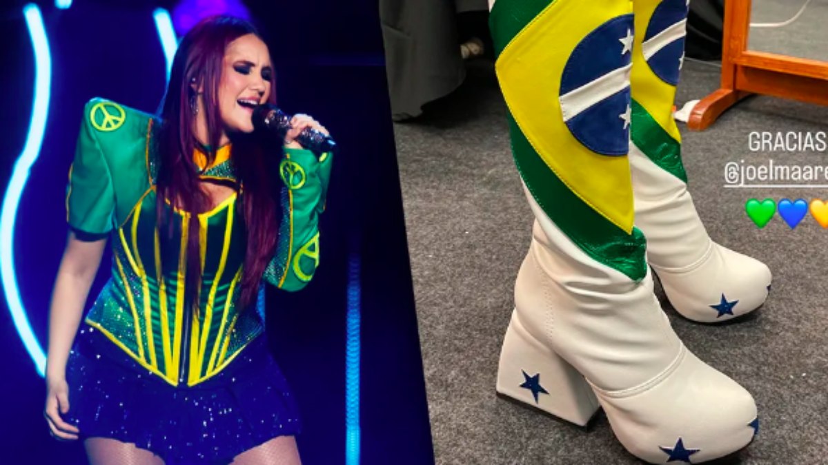 Dulce María, do RBD, usa bota dada por Joelma em último show no Brasil