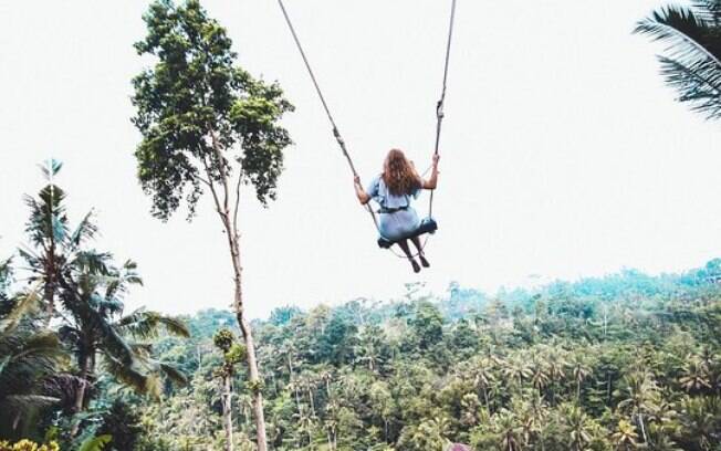 Jungle swing em Ubud, na Indonésia
