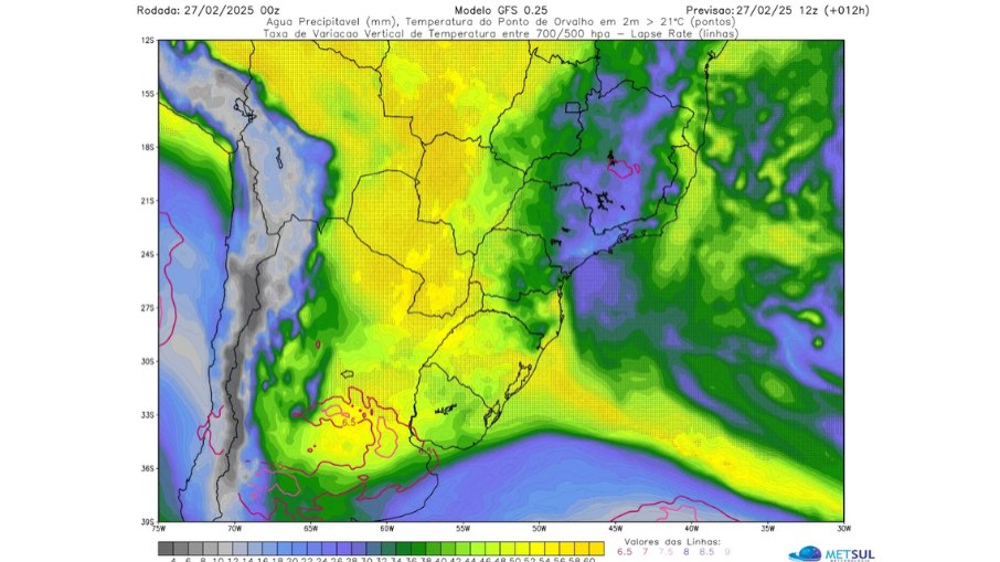 Mapa meteorológico que mostra o rio atmosférico Mapa meteorológico que mostra o rio atmosférico