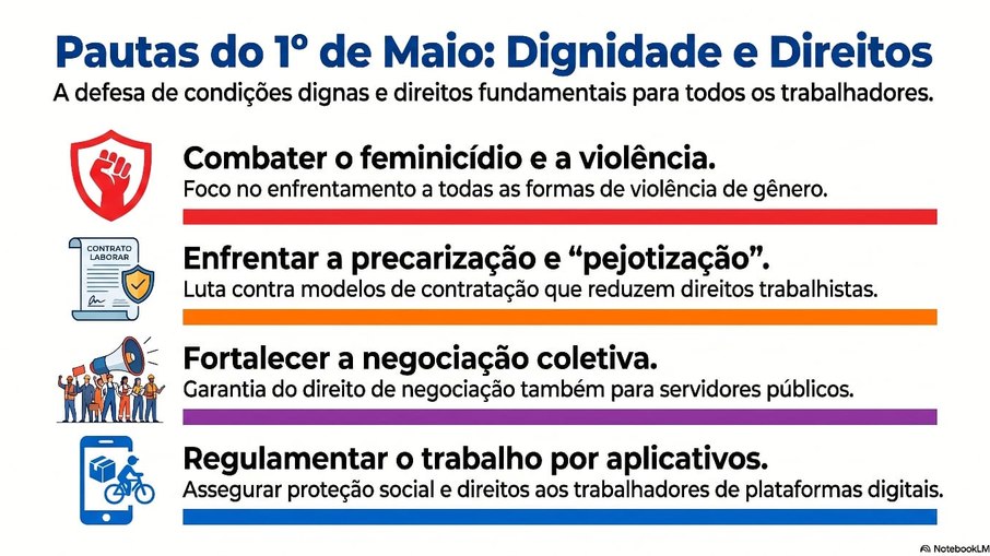 Mobilizações em grande parte do País, no dia do Trabalhador Mobilizações em grande parte do País, no dia do Trabalhador