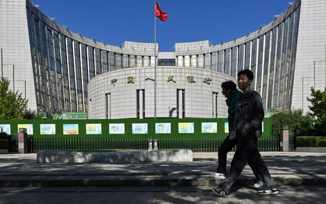 Foto do Banco Popular da China, em Pequim, em 19 de outubro de 2024